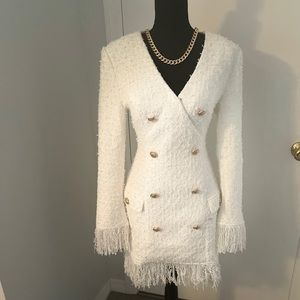 Tweed Double Breasted Blazer Dress